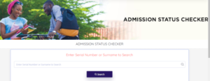 UG Admission Status Checker Page Image