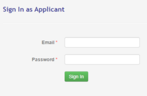 TUK Applicatio Portal Sign In Page